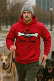 Red Team Perro Teeth and Bone Logo Embroidery Hoodie