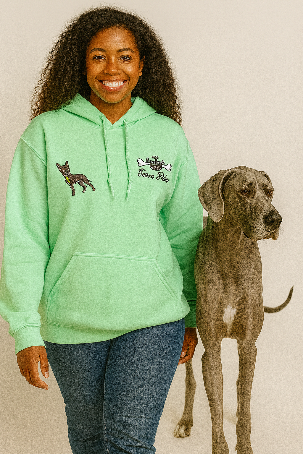 Great Dane Dog Character Team Perro Hoodie