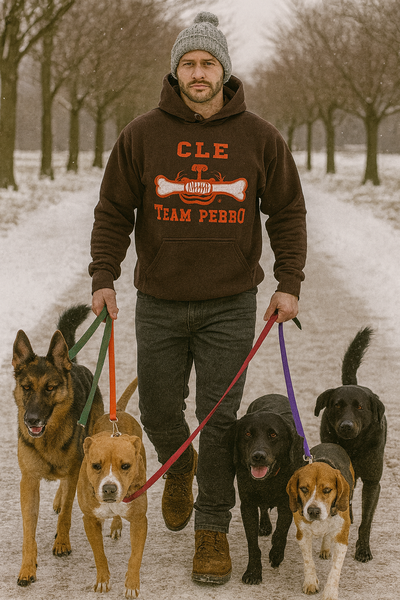 Cleveland Edition Brown Team Perro Teeth and Bone Logo Embroidery Hoodie