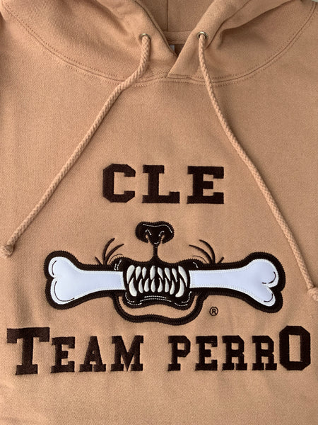 Cleveland Edition Dusty Pink Team Perro Teeth and Bone Logo Embroidery Hoodie