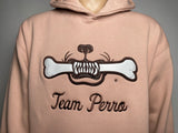 Blush Pink Team Perro Logo Teeth and Bone Hoodie (Coming Soon!!!)