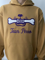 Old Gold Team Perro Logo Teeth and Bone Hoodie (Coming Soon!!!)