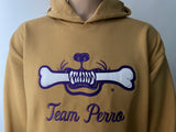 Old Gold Team Perro Logo Teeth and Bone Hoodie (Coming Soon!!!)