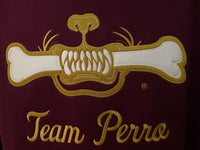 Maroon Team Perro Logo Teeth and Bone Hoodie (Coming Soon!!!)