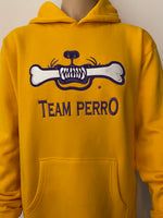 Gold and Purple Team Perro Logo Teeth and Bone Block Hoodie (Coming Soon!!!)