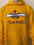 Gold and Purple Team Perro Logo Teeth and Bone Block Hoodie (Coming Soon!!!)