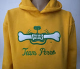 Gold and Green Team Perro Logo Teeth and Bone Hoodie (Coming Soon!!!)