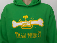 Green and Gold Team Perro Logo Teeth and Bone Hoodie (Coming Soon!!!)