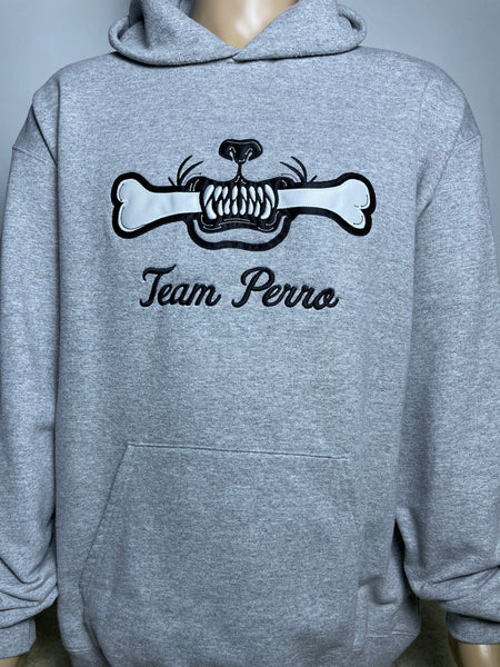 Light Steel Team Perro Logo Teeth and Bone Hoodie (Coming Soon!!!)