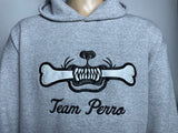 Light Steel Team Perro Logo Teeth and Bone Hoodie (Coming Soon!!!)