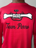 Holiday Red Team Perro Teeth and Bone Long Sleeve T-Shirt