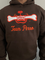 Brown Team Perro Teeth and Bone Logo Embroidery Hoodie