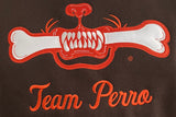 Brown Team Perro Teeth and Bone Logo Embroidery Hoodie