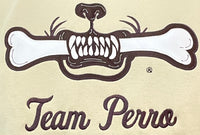 Tan Team Perro Teeth and Bone Logo Embroidery Lightweight Hoodie