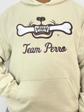 Tan Team Perro Teeth and Bone Logo Embroidery Lightweight Hoodie