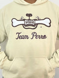 Tan Team Perro Teeth and Bone Logo Embroidery Lightweight Hoodie