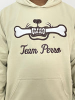 Tan Team Perro Teeth and Bone Logo Embroidery Lightweight Hoodie