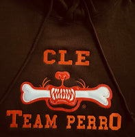 Cleveland Edition Brown Team Perro Teeth and Bone Logo Embroidery Hoodie