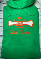 Green Team Perro Logo Teeth and Bone Hoodie (Coming Soon!!!)