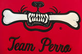 Red Team Perro Teeth and Bone Logo Embroidery Hoodie