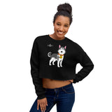 Siberian Husky Dog Character Team Perro Personalized Crop Sweatshirt