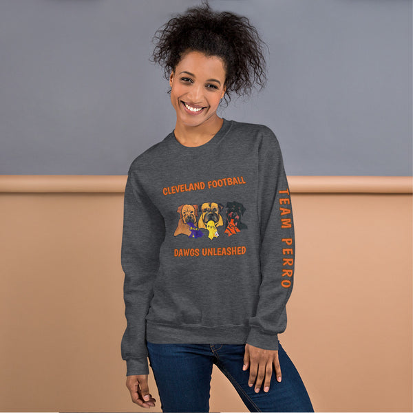 Rivals Three Cleveland Football Dawgs Unleashed Original Art Unisex Sweatshirt