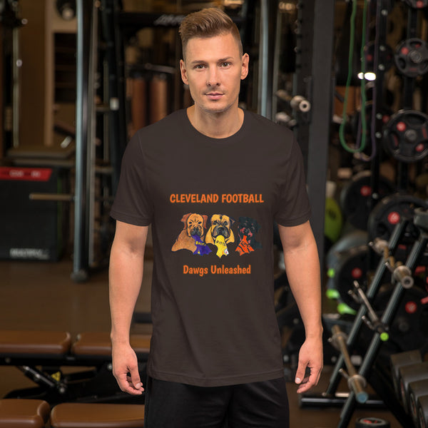 Rivals Three Cleveland Football Dawgs Unleashed Original Art Short-Sleeve Unisex T-Shirt